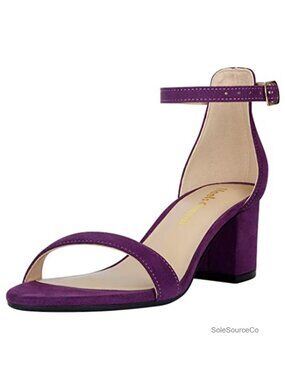 Women's Strappy Chunky Block Low Heeled Sandals 2 Inch Open Toe Ankle Strap